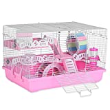Large Hamster Cage and Habitat, Small Animals Cage with Various Accessories for Syrian Hamster, Dwarf Hamster, Gerbil