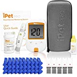 iPet PRO Blood Glucose Monitoring System Designed for Dogs & Cats| Includes Meter, 2 AA Batteries, User Guide, Log Book, 25 Test Strips, Control Solution, Lancing Device, 30 28G Lancets, Carrying Case