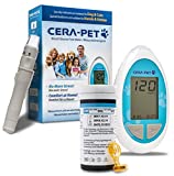 Cera-Pet Blood Glucose Monitor for Cats & Dogs Ideal for Vets and Pet Owners, Reads in Either mg/dL or mmol/L (Switchable)
