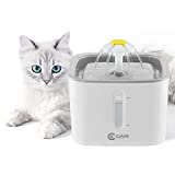 Ciays Cat Water Fountain, Automatic Pet Water Fountain, 84oz/2.5L Dog Water Dispenser with 3 Replacement Filters for Cats, Dogs, Multiple Pets, Grey,CubF-03