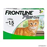 FRONTLINE Plus for Cats and Kittens (1.5 pounds and over) Flea and Tick Treatment, 3 Doses