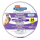 Hartz UltraGuard ProMax Flea & Tick Collar for Cats & Kittens with Comfort Technology, Soft & Flexible Flea & Tick Prevention & Protection, 2 Collars for 14 Months Protection, Purple