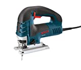 BOSCH Jig Saws - JS470E Corded Top-Handle Jigsaw - 120V Low-Vibration, 7.0-Amp Variable Speed For Smooth Cutting Up To 5-7/8' Inch on Wood, 3/8' Inch on Steel For Countertop, Woodworking , Blue
