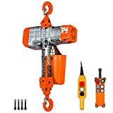 Prowinch 1 Ton Electric Chain Hoist with Wireless Remote Control System Single Phase 2000Lbs Load Capacity 20ft Lift Height Hook Mount Chain Hoist G80 Electric Hoist Double Chain