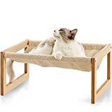 FUKUMARU Cat Hammock, Elevated Cat Chair, Washable Cat Bed for Indoor Cats, Cat Furniture Gift for Cat or Small Dog