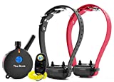 E-Collar ET-802-1 Mile Rechargeable Remote Waterproof Trainer for Two Dogs - Static, Vibration and Sound Stimulation Collar with PetsTEK Dog Training Clicker