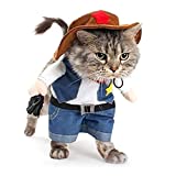 Meihejia Cat Cowboy Costume Hat Funny Costume for Cats & Small Dogs