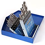 COMOWARE Drill and Tap Sets, HSS Jobber Length Drill Bits with Metal Indexed Case | 18-Piece, 6-32 to 1/2'-13 Tap Sizes