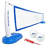GoSports Splash Net PRO Pool Volleyball Net Includes 2 Water Volleyballs and Pump, Blue