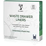EcoLeo Liners, Compatible with Litter-Robot, Compostable, Plastic-Free bags with Handles, Thick, for Automatic Litter Box Waste Drawers (50-Count)