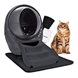 Litter-Robot 3 Core Bundle by Whisker (Grey) - Self-Cleaning Cat Litter Box, Includes Litter-Robot, Mat, Fence, Ramp, (25) Liners & (3) Carbon Filters, Complimentary 12-Month WhiskerCare Warranty