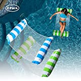 2 Pack Water Swimming Pool Float Hammock,Pool Float Lounger,Water Hammock Lounger, Swimming Floating Bed Hammock,Comfortable Inflatable Swimming Pools Lounger, for Adults Vacation Fun and Rest
