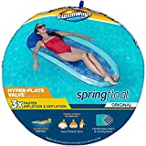 SwimWays Spring Float Original Pool Lounge Chair with Hyper-Flate Valve, Teal Palm