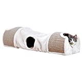 TRIXIE Cuddly Condos with Tunnel | Sisal Scratching Surfaces | Beige