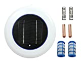 Solar Powered 7.0 Volt Ionizer with LED On/Off Indicator - 2 Threaded Baskets | 2 Anodes | 2 Coils | No Wing-Screw Required