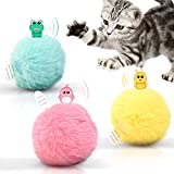 Potaroma Chirping Cat Balls 2022 Upgraded, 3 Pack Fluffy Interactive Cat Kicker Toys, 3 Lifelike Animal Chirping Sounds, Fun Kitty Kitten Catnip Toys for Cat Exercise
