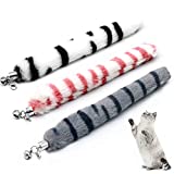 LASOCUHOO Cat Worm Toys, (3 Packs) Interactive Cat Wand Replacement, Cat Wand Refill Attachments for Indoor Cats