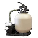 HYDROTOOLS BY SWIMLINE 14 Inch Sand Filter Combo Set With Stand & Multi Port Valve |0.43 THP DOE Complaint Pump 2400 GPH | Up to 10500 Gallons | 60 Pound Sand Capacity