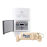 BLUE WORKS Saltwater Pool Chlorine Generator System BLSC Chlorinator for 20K Above Ground Pool & Flow Switch | Cell Plates provided by American Company