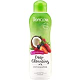TropiClean Berry & Coconut Deep Cleansing Shampoo for Pets, 20oz - Effective Cleansing for Smelly Dogs and Cats, Made in the USA