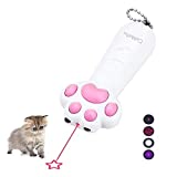 CeMeow Pet Cat Toys 7 in 1 LED Pointer Paw Shaped, 3 Lighting Modes, Pet Training Tool for Cat Dog Chaser (White)