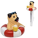 Milliard Floating Pool Thermometer Dog, Large Size with String, for Outdoor and Indoor Swimming Pools, Hot Tub, Spa and Pond