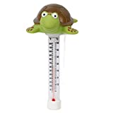 XY-WQ Floating Pool Thermometer, Large Size Easy Read for Water Temperature, Shatter Resistant with String for Outdoor and Indoor Swimming Pools and Spas (Turtle)