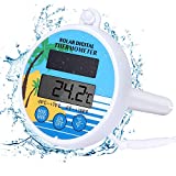 Swimming Pool Floating Solar Thermometer Bearbro Digital Water Thermometer with String, for Outdoor Indoor Pools Hot Tubs Spas