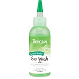TropiClean Alcohol Free Ear Wash for Pets, 4oz - Made in USA - Ear Cleaning Solution for Dogs & Cats - Gently Dissolves Wax & Debris - Eliminates Odor - Soothes Itching & Infection - No Alcohol