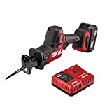 SKIL PWR CORE 20 Brushless 20V Compact Reciprocating Saw, Includes 2.0Ah Lithium Battery and Auto PWR JUMP Charger - RS5825B-10