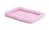 18L-Inch Pink Dog Bed or Cat Bed w/ Comfortable Bolster | Ideal for 'Toy' Dog Breeds & Fits an 18-Inch Dog Crate | Easy Maintenance Machine Wash & Dry | 1-Year Warranty