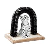 MyAhtty Cat Self Groomers and Scratchers with Grooming Arch, Sisal Scratching Pad for Indoor Cats and Kittens, Scratch and Groom