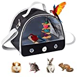 Bird Carrier Travel Cage Parrot - Lightweight Breathable Pet Traveling Bag with Standing Perch Bird Parrot Toys Portable Outgoing Bags for Guinea Pig Rat Small Animal