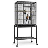YINTATECH 53-inch Bird Cage for Parakeets Cockatiels Parrot Sun Conure Green-Cheeked Parakeet Lovebird Canary Finch Lovebird Pigeons Parrotlet with Rolling Stand