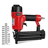 WORKPRO 18-Gauge Pneumatic Brad Nailer, Compatible with 3/8” up to 2” Nails, Depth Adjustment Nail Gun for Upholstery, Carpentry and Woodworking Projects
