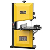 Woodskil 3A 9-Inch Band Saw,2500FPM & 1720RPM Low Noise Induction Motor Bandsaw Anti-Shake with Steel Base and Cast Aluminum Table,Removable Safety Key,Benchtop Band Saw with Fence and Miter Gauge.