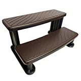 Puri Tech Universal Spa & Hot Tub Outdoor Steps No Slip Grip Support - Espresso with Black