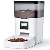 Ymiko Automatic Cat Feeder, Cat Food Dispenser with Voice Recorder, Timed Small Pet Feeder with Programmable Timer, 1-4 Meals Per Day (3L)