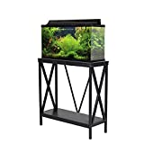 Aquatic Fundamentals 29/37 Gallon Wood/Steel X-Series Aquarium Stand, with Lower Shelf, Black, (5X29-1)