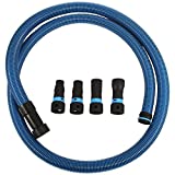 Cen-Tec Systems 95204 Antistatic Vacuum Hose and Shop Vacs with Expanded Multi-Brand Power Tool Adapter Set, 10 Ft, Blue