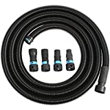 Cen-Tec Systems 95578 Antistatic Vacuum Hose and Adapter Set, 16 Ft, Black