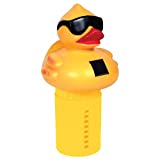 GAME 12301-BB Solar Light-Up Derby Duck Mid-Size Chlorinator Pool Chorine Dispenser, New Version