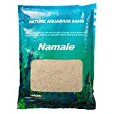 Landen Namale Aquarium Sand 4.4 lbs(2kg), Super Natural for Aquarium Landscaping, Cosmetic Sand for Plant Tank, Fine Grain Natural Color River Sand for Freshwater or Blackwater Biotope Tank
