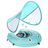 HECCEI Newest Compressible Folding Mambobaby Baby Self-Inflating Float with Sun Canopy – Green