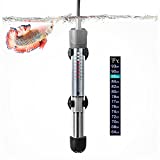 HITOP 25W 50W Adjustable Aquarium Heater, Submersible Fish Tank Heater Thermostat with Suction Cup (50W)