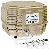 Pawfly 7 W 254 GPH Commercial Air Pump 4 Outlets Manifold Quiet Oxygen Aerator Pump for Aquarium Pond