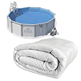 Shop Square Precut 18-Foot Round White Pool Liner Pad for 18' Above Ground Swimming Pools - Puncture Prevention Extends Liner Life, Durable Eco-Friendly Geotextile Material