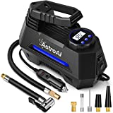 AstroAI Air Compressor Tire Inflator Portable Air Pump for Car Tires 12V DC Auto Tire Pump with Digital Pressure Gauge, 100PSI with Emergency LED Light for Car, Bicycle, Balloons and Other Inflatables