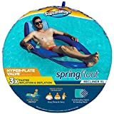 SwimWays Spring Float Recliner XL Inflatable Pool Lounger with Hyper-Flate Valve