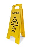 Rubbermaid Commercial Products 26 Inch 'Caution Wet Floor' Sign, 2-Sided, Yellow (FG611277YEL), 1.5 x 11 x 26.5